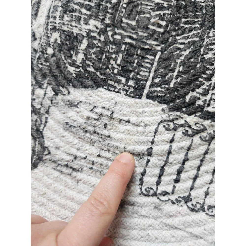 Tahari Home Halloween Haunted House Braided Round Placemats Set of 2 14